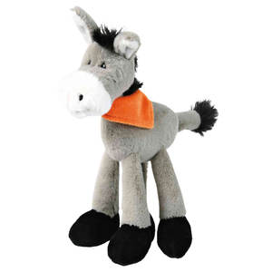 Juguete de Peluche de Burro de 24 cm con Bufanda Naranja para Mascotas, Juguete con Sonido - Product Image 1