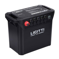 LiFePO4 26650 Lithium-Batteriebox mit 15W Kabelloser Ladung LCD BMS 4-Zellen-Kapazität - Für Camping/Solar/Marine/Wohnmobil