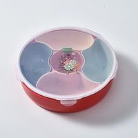 Plateau à fruits en forme de pomme grille couvercle maison salon Table basse boîte de rangement en plastique pour collations bonbons graines de melon fruits secs