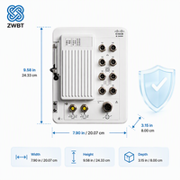 Cisco Switch Catalyst IE-3400H-8T-E Heavy Duty IP67 Switch 8x 1G M12 X-Coded Ports Wall Mount Fanless Network Essentials License.