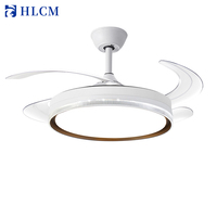 Ventilateur de plafond moderne pour bureau à domicile avec lumière, télécommande, LED dimmable, CRI élevé 90, durée de vie de 30 000 heures