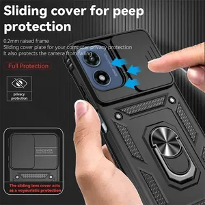 Custodia Antiurto Armor con Anello di Supporto e Protezione Scorrevole per Motorola G PLAY, G STYLUS, G POWER 5G 2025, 2024, 2023, Edge 2024 - Product Image 5