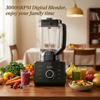 Mixeur numérique haute performance à faible bruit, 1400W, capacité 2L, 3 vitesses, broyeur de glace, 6 lames, pour smoothies