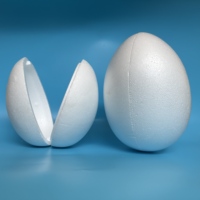 Oeuf en polystyrène pour l'artisanat de Pâques Oeuf en deux parties remplissable pour petits cadeaux et bonbons Hauteur de l'oeuf de Pâques creux