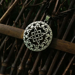 kleine vierkante Svarog-hanger. Sterrenamulet hanger, antieke Slavische talisman hanger, sieraden, heidens mannenketting - Product Image 3