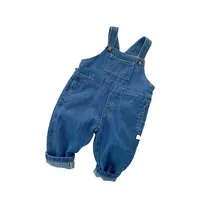 Salopette en jean pour bébé fille et garçon, combinaison décontractée pour enfant en bas âge, vêtement coréen, nouvelle collection été 2022