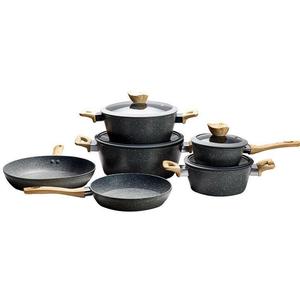 Maifan Stone Wok <span class=keywords><strong>in</strong></span> marmo classico antiaderente vaschetta sostenibile per uso domestico <span class=keywords><strong>Set</strong></span> di pentole per induzione per frittura di latte - Product Image 4