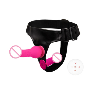 2 masaj kauçuk askıları ile daha güvenli seks ürün yapay penis masaj kemeri Lesbians için uzaktan kumanda ayarlanabilir ve gerçekçi titreşim - Product Image 5