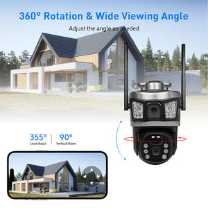 Telecamera di Sicurezza Solare V380 per Esterni, Doppia Lente 3MP+3MP, PTZ HD, Microfono Integrato, Rilevamento Movimento, Visione Notturna, IP65, Archiviazione su Scheda di Memoria - Product Image 3