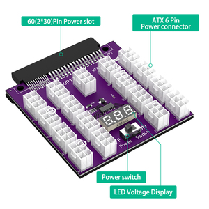 Versi Upgrade ATX Papan Breakout Catu Daya dengan Konektor Daya 17 Buah ATX 6Pin - Product Image 4
