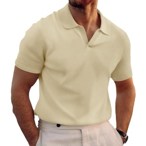 Polo à manches courtes de couleur unie pour hommes, respirant et confortable, idéal pour l'impression personnalisée, les événements d'équipe - Product Image 5