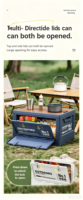Boîte de rangement pliable multifonctionnelle en plastique à grande capacité pour le camping en plein air, avec couvercle, 42x28x23cm, pour le coffre de voiture, les voyages