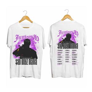Camisetas Junior H, Camiseta Sad Boyz Mania Tour, Camiseta para Fanáticos del Concierto de Junior H, Logotipo Personalizado Impreso, Camisetas de Algodón para Hombre y Mujer - Product Image 2