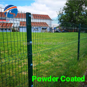 Panneau de clôture 3D avec revêtement en poudre, couleur verte/noire, personnalisation, clôture incurvée 3D pour jardin, pour rail - Product Image 2