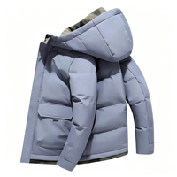OEM Conception personnalisée Broderie Hommes Manteaux Rembourrés Bulle Doudoune Veste Chaude D'hiver Homme Veste Pour Hommes