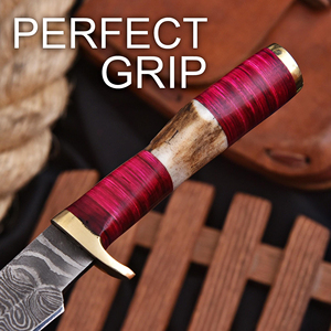 Cuchillo de Caza de Acero Inoxidable de Alta Calidad con Punta Caída, Mango de Madera Natural, para Camping y Bushcraft, Profesional, con 3 Años de Garantía - Product Image 3
