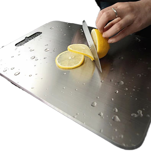 Tabla de Cortar de Acero Inoxidable, Resistente, para Preparación de Alimentos en la Cocina, Carne, Verduras, Pan, Apta para Lavavajillas - Product Image 1