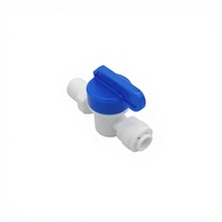Vanne à boisseau sphérique manuelle RUICHEN WBV-02N 1/4 pouce Speedfit à raccord rapide en plastique, personnalisable OEM