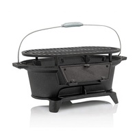 2024 vente chaude gril de barbecue en fonte antiadhésif pré-assaisonné pour le camping gril de charbon de bois durable portable style moderne