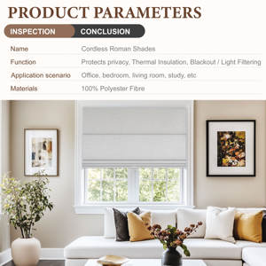 Cortinas romanas inalámbricas para ventanas Tamaño personalizado y color Blackout Cortinas romanas Telas Persiana romana para tratamiento de ventanas - Product Image 4