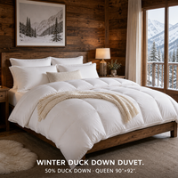 Couette extra chaude 50% duvet de canard blanc, taille Queen, matelassée en boîte, en coton anti-duvet, épaisse, vente en gros