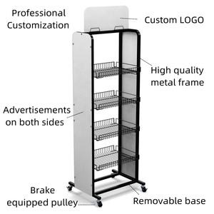 Kim loại hiện đại Rack hiển thị đứng chủ cho siêu thị bán buôn cho Pet Dog Cat Snack tầng các tính năng Nut thực phẩm đóng hộp nước trái cây - Product Image 2