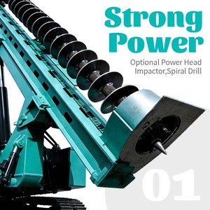 유압식 크롤러형 PV 파일 드라이버 |   다기능 & 3-6M 맞춤형 슬라이드(슬라이드 플레이트) - 깊은 파일링 및 드릴링용 - Product Image 3