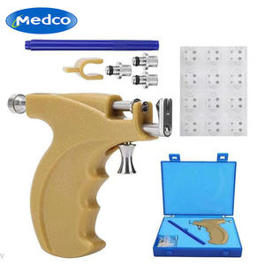 Kit de perçage d'oreilles transfrontalier en acier inoxydable avec pistolet à boucles d'oreilles et clous en zircon cubique pour usage unisexe - Product Image 2