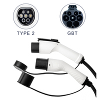 Certifié TUV 7kw 11kw 22kw type2 à type2 câble de charge monophasé triphasé ev pour station de charge de type 2