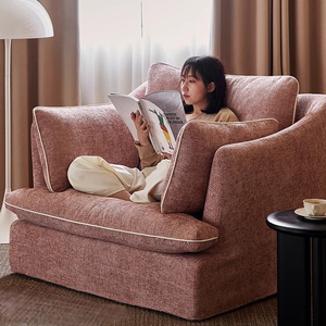 Canapé simple moderne minimaliste rembourré en duvet, tissu amovible et lavable, <span class=keywords><strong>fauteuil</strong></span> lounge à assise profonde - Product Image 2
