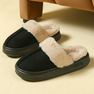Zapatillas <span class=keywords><strong>de</strong></span> mujer <span class=keywords><strong>de</strong></span> doble uso, cálidas <span class=keywords><strong>de</strong></span> felpa para invierno y otoño, con plataforma, suela gruesa <span class=keywords><strong>de</strong></span> EVA antideslizante, para uso en exteriores y en el hogar. - Product Image 6