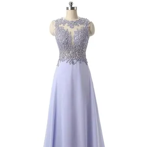 Wholesale China Formal Solid Color Summer Luxury Annual Party Long Mesh Evening Bridesmaid Wedding Elegant Dresses for Women