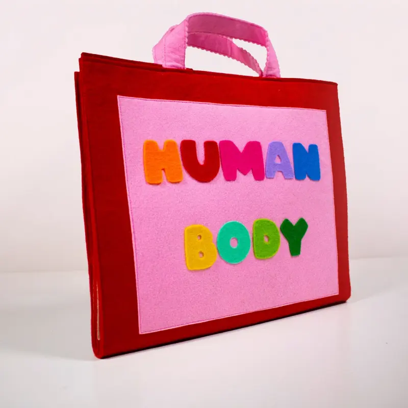 Human Body Activity Kit, Vilt Anatomie Puzzelbord, Montessori Medische Speelset, Kleuterschool Leren