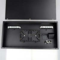 19 Inch 1U SC/FC/LC/ST 12 Port 24 Core Bingkai Distribusi Optik Panel Patch Fiber Optik (ODF) Rakit untuk FTTH