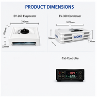 Unité de réfrigération électrique mini EV-260 2350W, système de refroidissement alimenté par batterie pour petites fourgonnettes réfrigérées EV