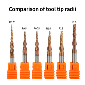 Chất lượng cao <span class=keywords><strong>CNC</strong></span> gỗ Router bits Carbide 2 Flute côn Bóng Mũi phay Cutter End Mill cho đồ gỗ khắc - Product Image 3