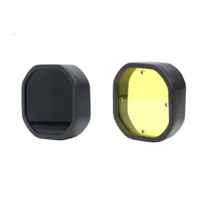 Motorcycle Auxiliary 3 Inch Square Yellow Black Cover Plastic and Silica gel DIY LED Work Light Moto Auxiliary Lamp Cover