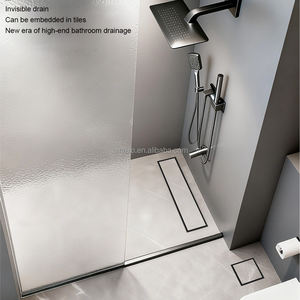 AMAXO Nouvelle grille de douche carrée en acier inoxydable SUS304 encastrée pour salle de bain, drain de sol anti-odeur, insert de carrelage, couvercle de grille invisible - Product Image 5