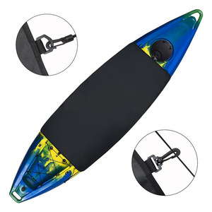 Housse de cockpit de <span class=keywords><strong>kayak</strong></span>, protection solaire, équipement de sports nautiques, tissu Oxford 420D enduit d'argent, noir, imperméable - Product Image 1