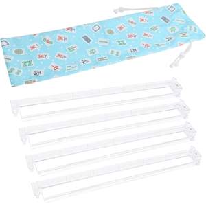 Juego de 4 Piezas de Mahjong Americano Azul, Bolsa, Empujadores, Accesorios de Mesa Plegables Modernos, Almacenamiento Transparente, Hecho en China - Product Image 1