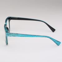 Vente de gros OEM Lunettes de lecture unisexes carrées à la mode, couleurs personnalisables, monture légère bleu/marron