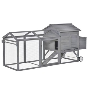 Gaiola Portátil à Prova d'Água para Galinhas com Espaço para Correr, Rodas e Caixa de Ninho - Product Image 3