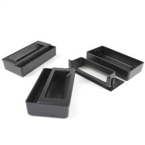 <strong>Black</strong> Plastic Recessed Flush Sliding Modern Kitchen Energy Storage Cabinet Concealed Handle Vehicle Caravan Built-in Handles - Product Image 1
