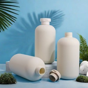 200ml 300ml 500ml HDPE PCR Écologique doux au toucher personnalisé <span class=keywords><strong>beige</strong></span> En Plastique Shampooing Lotion Squeeze Bouteille Flip Top lotion Pompe - Product Image 4