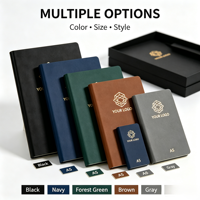 Ensemble cadeau de carnet d'affaires en PU gris avec logo personnalisé, fermeture magnétique, journal pour cadeau d'entreprise, vente en gros
