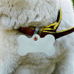 PU Leather Bone Shape Pet ID <b>Tags</b> Dog <b>Cat</b> Pet Name Label Identification <b>Tags</b> for Pet Name Craft - Product Image 3