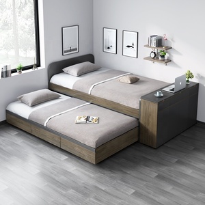 High Quality Wooden multi-function Double Bed Mattress Sleeping with Drawer Bunk Bed Storage Bed