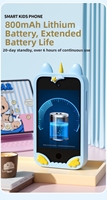 Téléphone intelligent pour enfants Jumon avec écran tactile de 2,4 pouces, capteur CMOS, vidéo Full HD, lecteur MP3 et double caméra pour garçons et filles C90