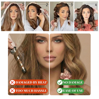 Bigoudis sans chaleur pour la nuit avec bonnet de nuit en satin, ensemble complet de coiffure, agent de dropshipping avec fulfillment 3PL