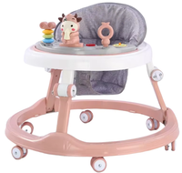 Andador Plegable para Bebés con Ruedas, Prevención de Piernas en Arco, Andador 2 en 1
